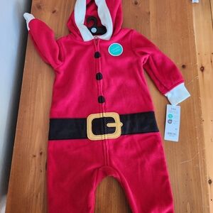NWT 3-6m Carter's Red Santa Bodysuit